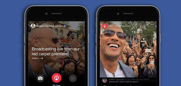 فيس بوك تطلق خدمة بث الفيديو المباشرة Live للمشاهير فقط
